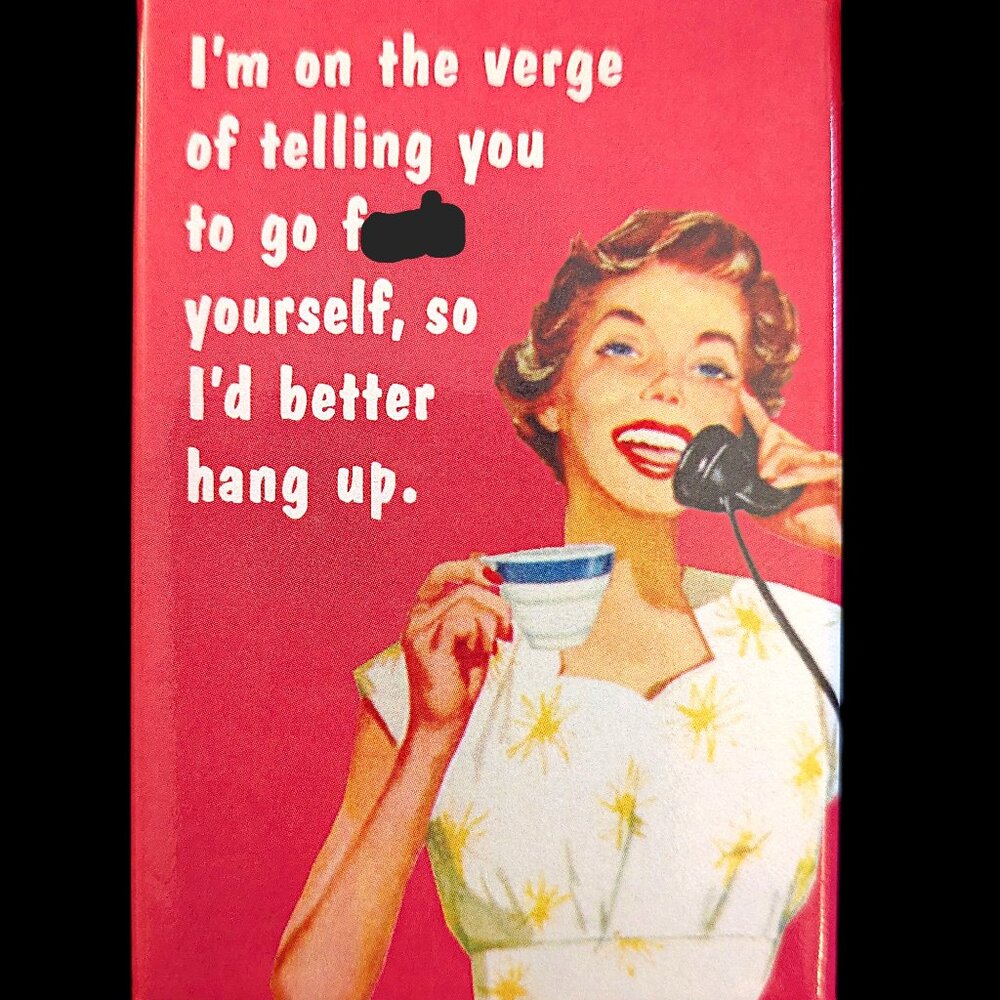 Magnet w/Satirical Quote* & Illustration NWOT